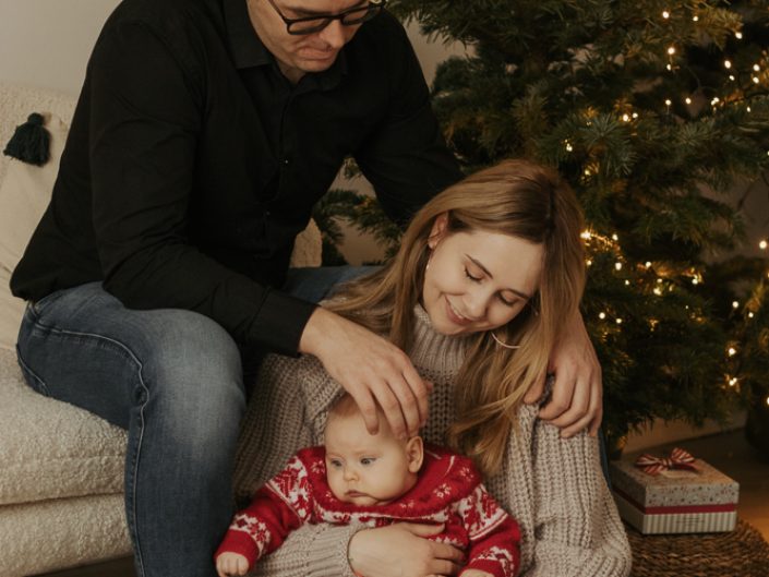 Świąteczna sesja rodzinna w studio Poznań